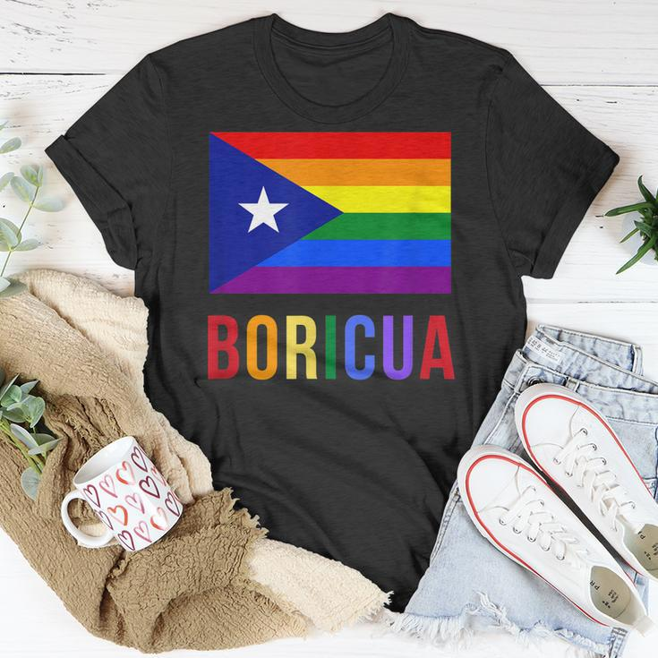 Puerto Rico Boricua Gay Pride Lgbt Rainbow Wepa Unisex T-Shirt Unique Gifts