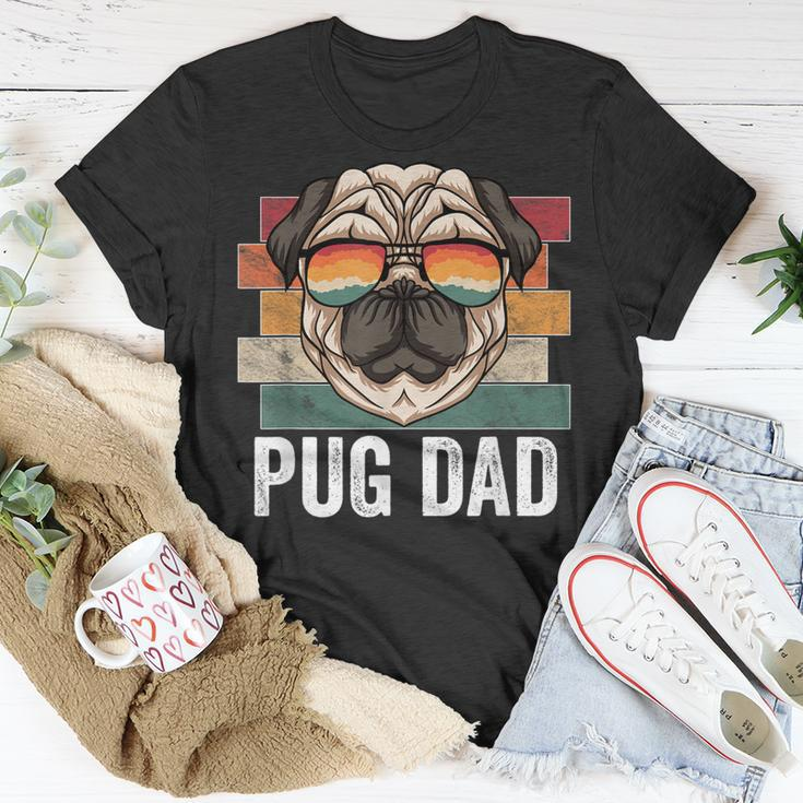Pug Dog Dad Retro Style Apparel For Men Kids Unisex T-Shirt Funny Gifts