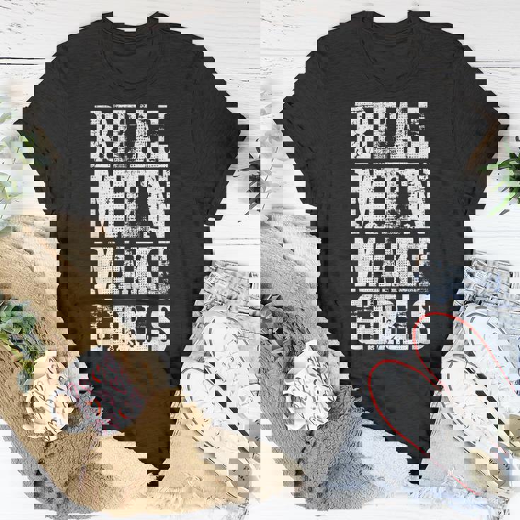 Real Men Daughter Funny Fathers Day Gift Dad Unisex T-Shirt Unique Gifts Real Men Daughter Funny Fathers Day Gift Dad Unisex T-Shirt Unique Gifts