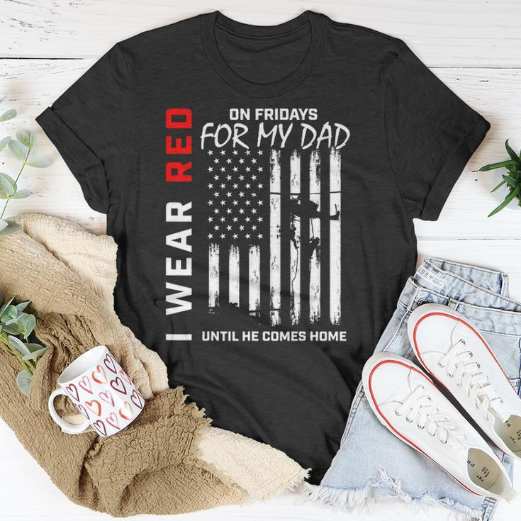 Red On Friday Dad Military Remember Everyone Deployed Flag Unisex T-Shirt Unique Gifts