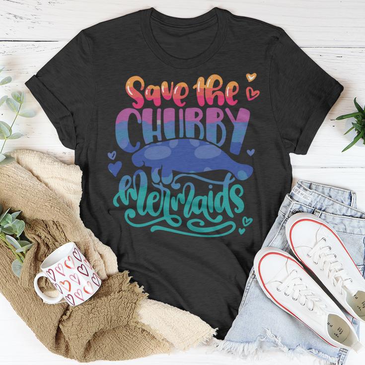 Save The Chubby Mermaids Funny Mermaid Unisex T-Shirt Funny Gifts