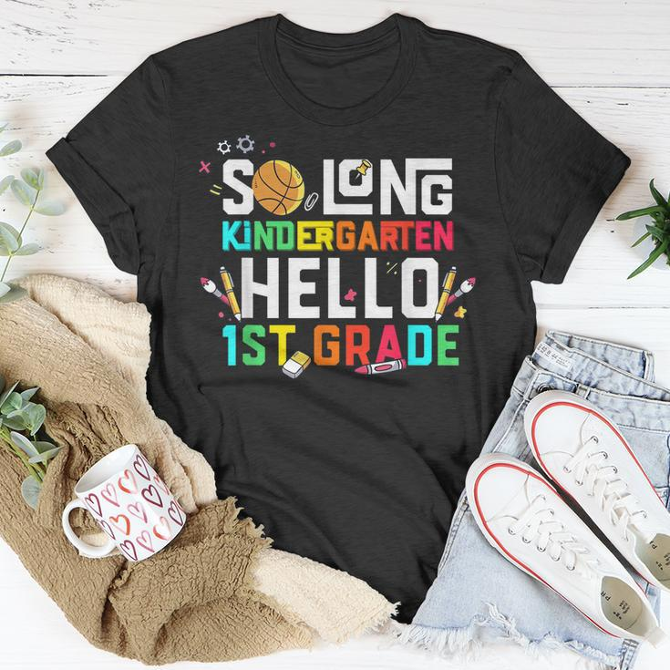 So Long Kindergarten Hello 1St Grade Kindergarten Graduation V2 Unisex T-Shirt Unique Gifts