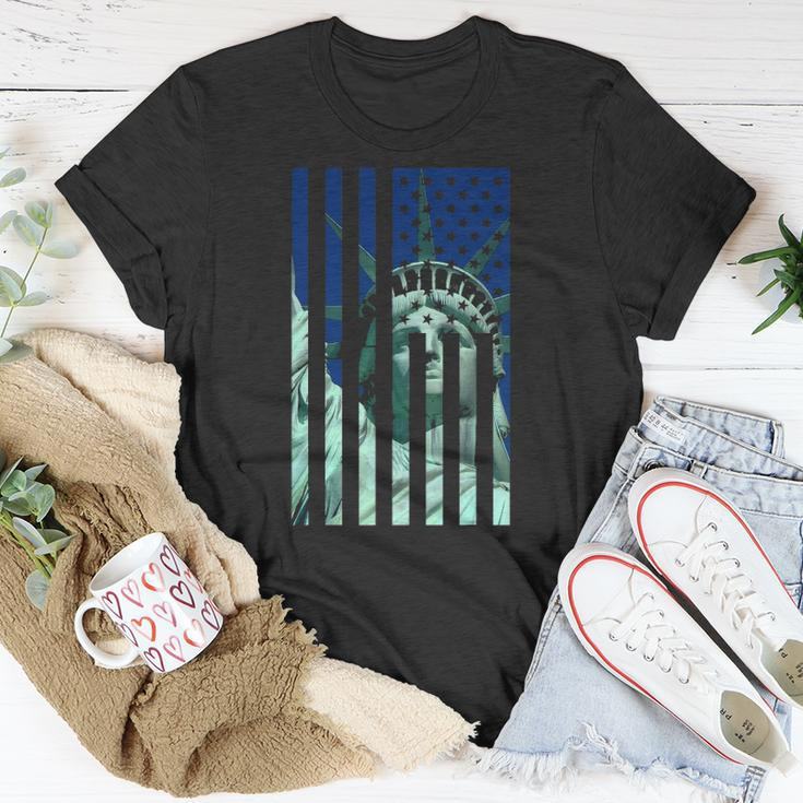 Statue Liberty American Flag Proud American T-shirt Personalized Gifts