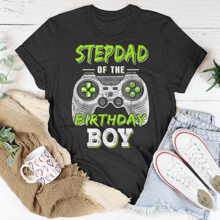 Stepdad Of The Birthday Boy Game Unisex T-Shirt Funny Gifts