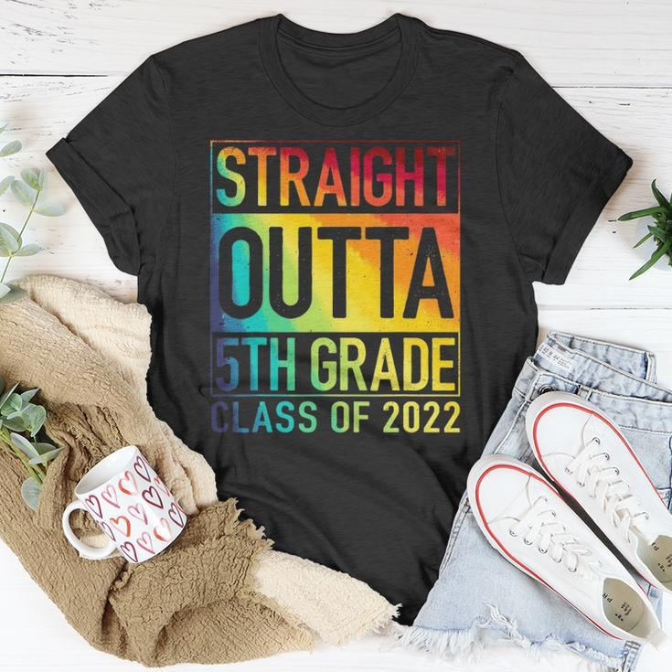Straight Outta 5Th Grade Class Of 2022 Graduation Rainbow Unisex T-Shirt Unique Gifts