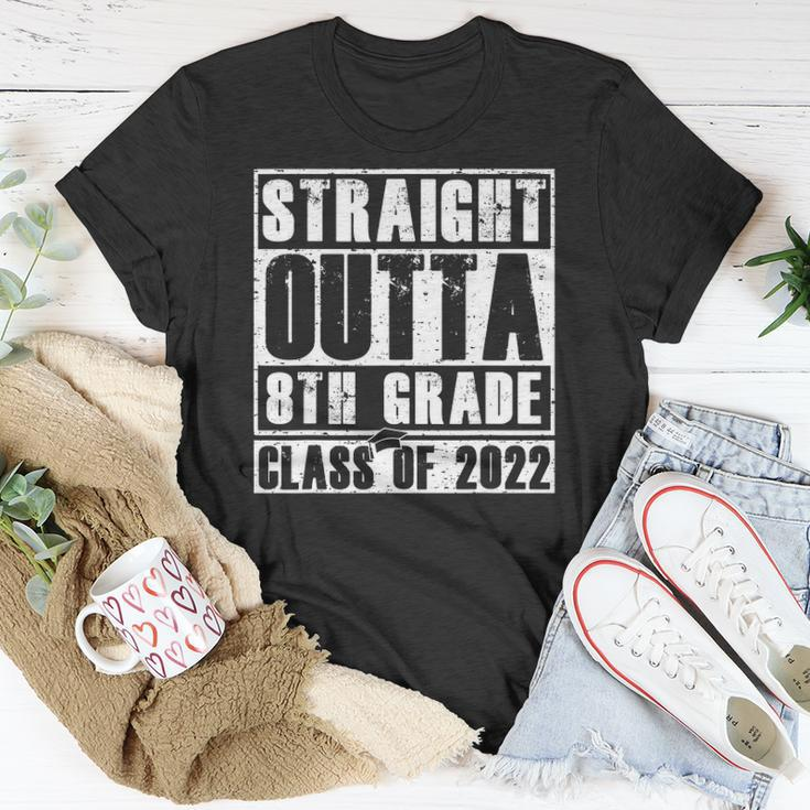 Straight Outta 8Th Grade School Class 2022 Graduation Gifts Unisex T-Shirt Unique Gifts