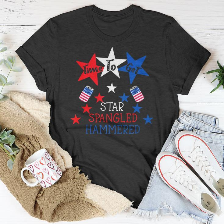 Time To Get Star Spangled Hammered 4Th Of July Drinking Gift Unisex T-Shirt Unique Gifts