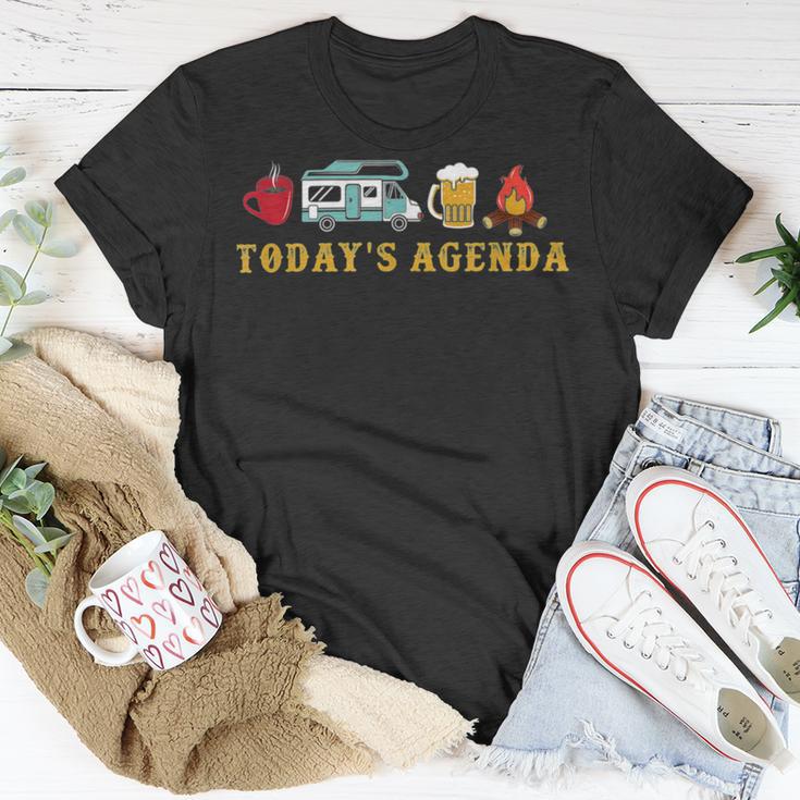 Today’S Agenda Camping Unisex T-Shirt Funny Gifts