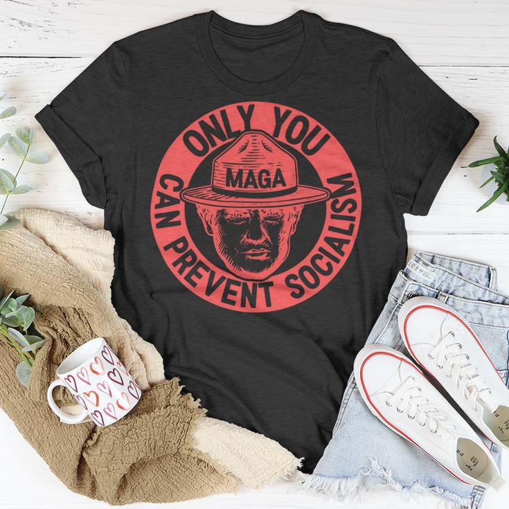 Ultra Maga 2024 Only You Can Prevent Socialism We The People 1776 2022 Red Unisex T-Shirt Funny Gifts