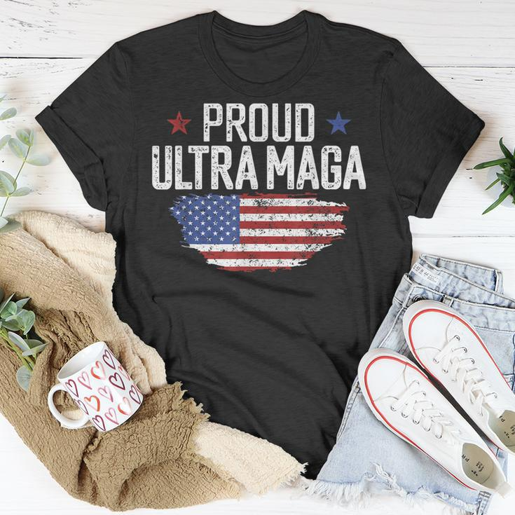 Ultra Maga American Flag Disstressed Proud Ultra Maga Unisex T-Shirt Funny Gifts