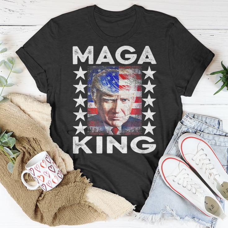 Ultra Mega King Trump Vintage American Us Flag Anti Biden Unisex T-Shirt Funny Gifts