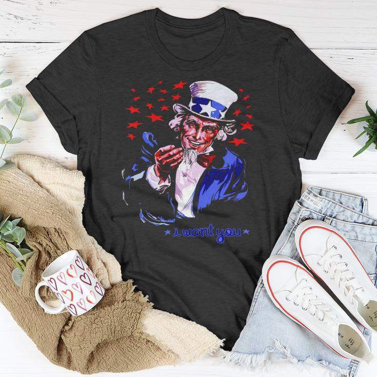 Uncle Sam I Want You 4Th Of July Unisex T-Shirt Unique Gifts