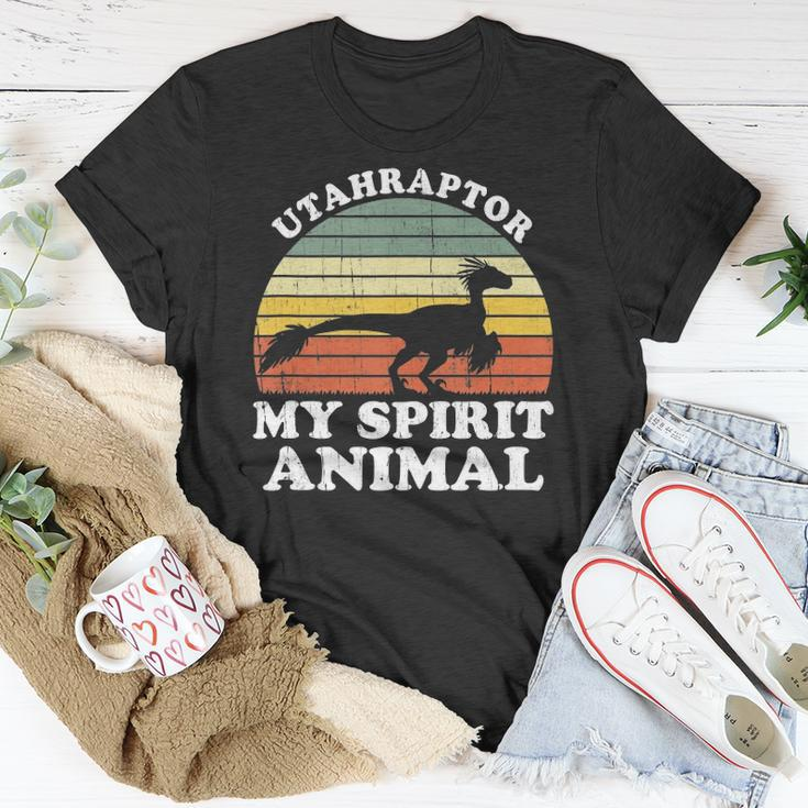 Utahraptor Dinosaur Spirit Animal Paleontologist Unisex T-Shirt Unique Gifts