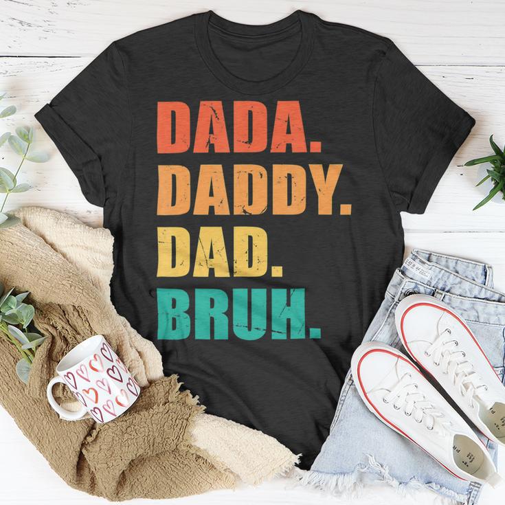 Vintage Retro Fathers Day Outfit Dada Daddy Dad Bruh 8 Shirt Unisex T-Shirt Funny Gifts