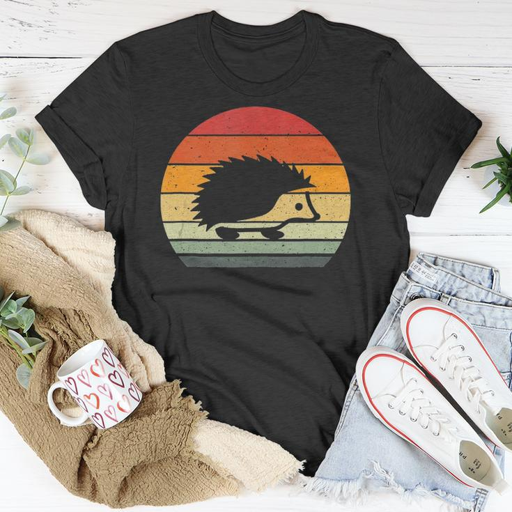 Vintage Retro Sunset Hedgehog Lovers Gift Unisex T-Shirt Unique Gifts