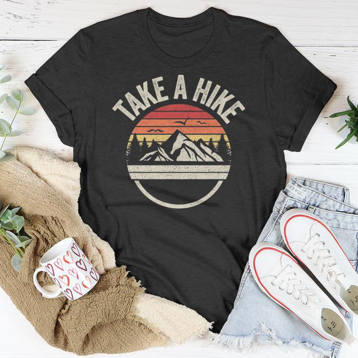 Vintage Retro Take A Hike Hiker Outdoors Camping Unisex T-Shirt Unique Gifts