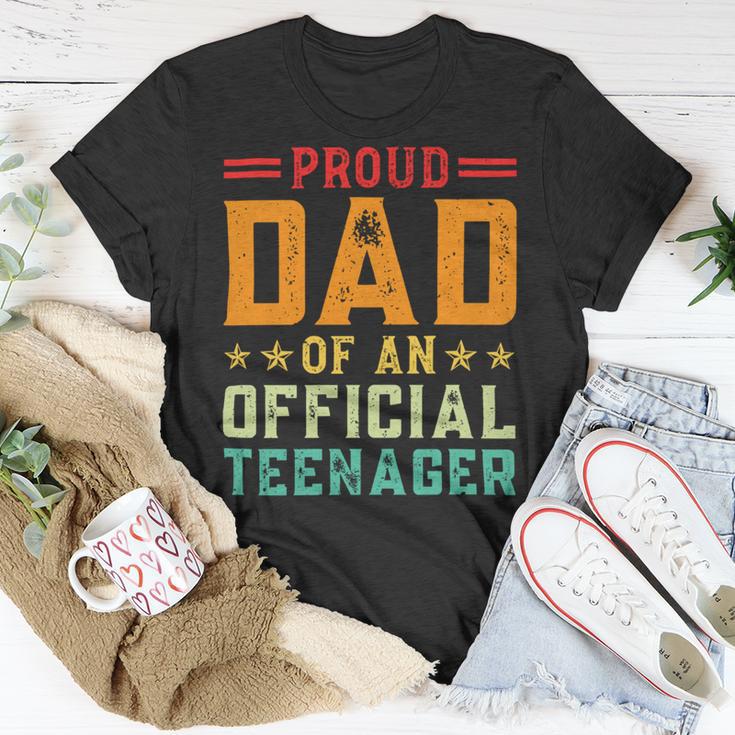 Vintage Thirteen Retro Proud Dad Of An 544 Shirt Unisex T-Shirt Funny Gifts