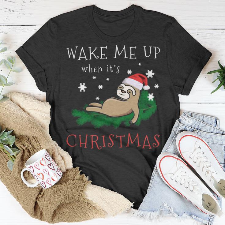 Wake Me Up When Its Christmas 820 Shirt Unisex T-Shirt Funny Gifts