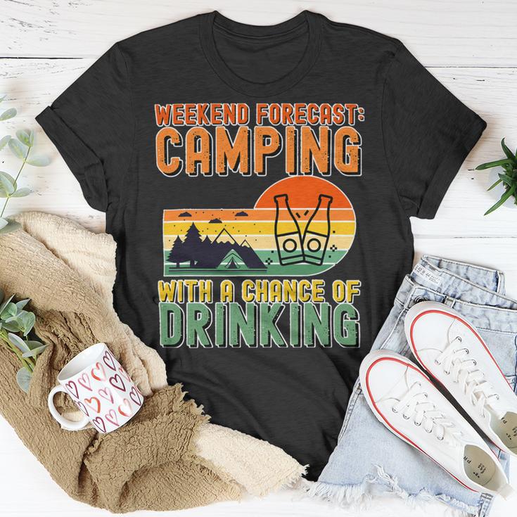 Weekend Forecast Camping With A Chance 19 Shirt Unisex T-Shirt Funny Gifts