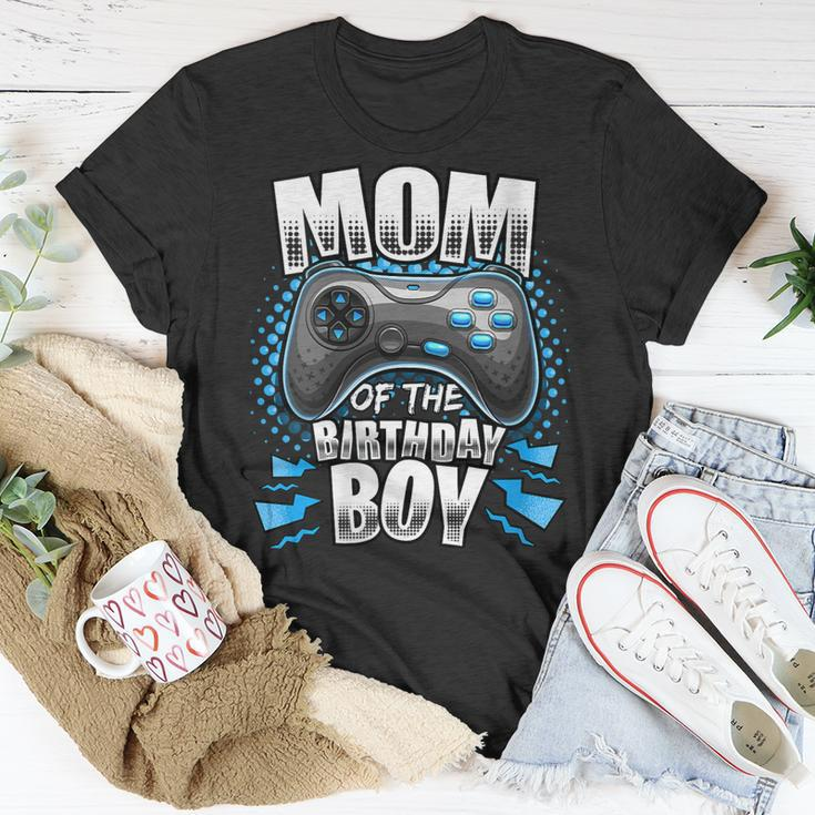 Womens Mom Of The Birthday Boy Matching Video Gamer Birthday Party V2 Unisex T-Shirt Funny Gifts