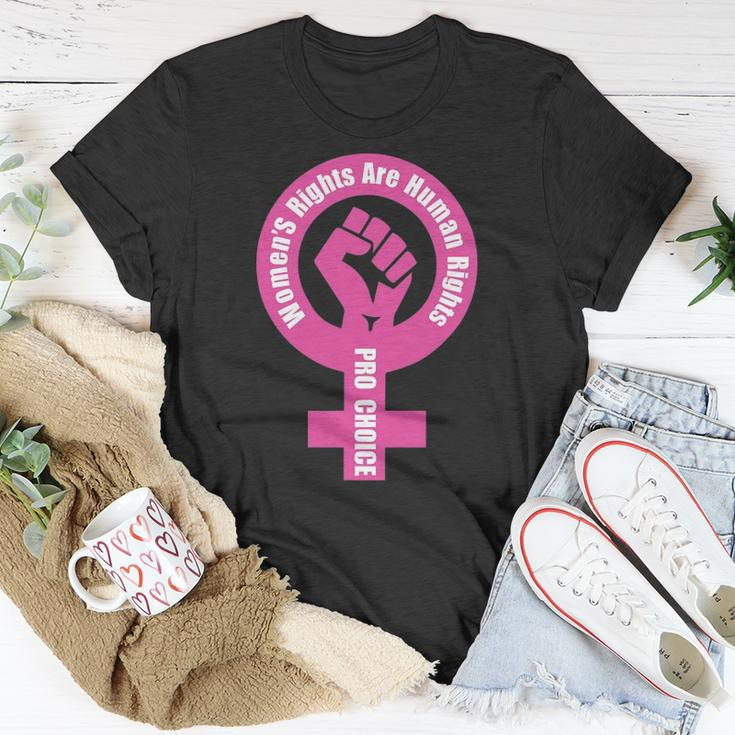 Womens Rights Are Human Rights Pro Choice Unisex T-Shirt Unique Gifts