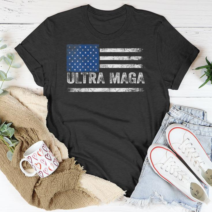 Womens Ultra Maga Us Flag Top American Ultra Mega Unisex T-Shirt Unique Gifts