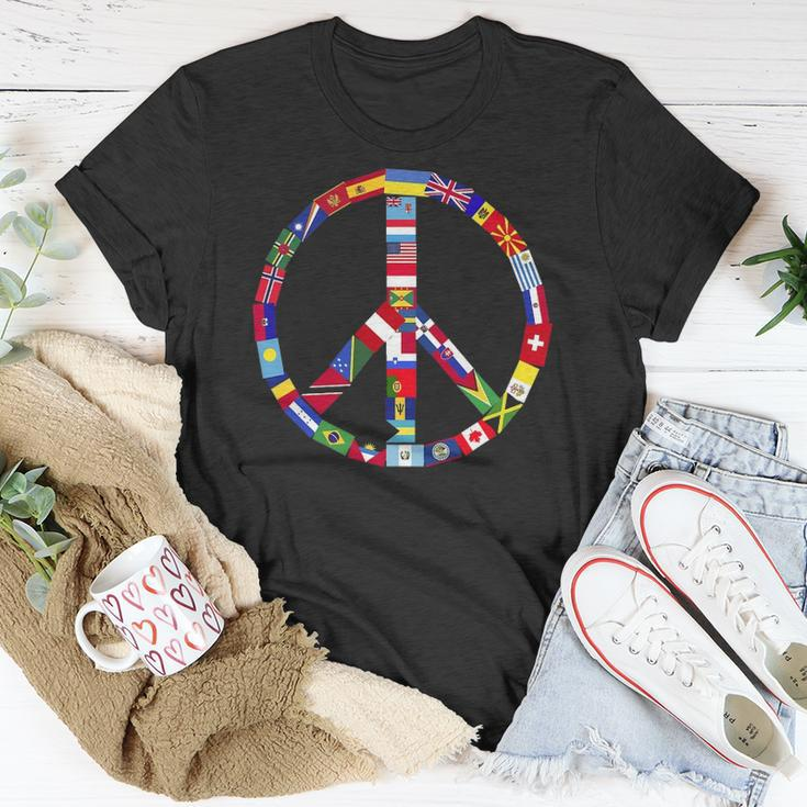 World Country Flags Unity Peace Unisex T-Shirt Unique Gifts