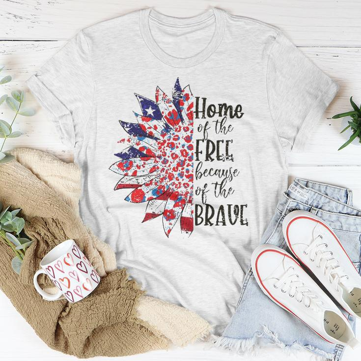 America The Home Of Free Because Of The Brave Plus Size Unisex T-Shirt Unique Gifts