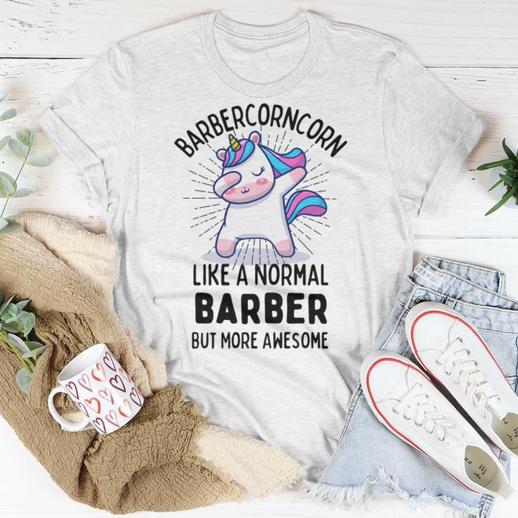 Barbercorn Funny Unicorn Dabbing Gift Like A Normal Barber But More Awesome Unisex T-Shirt Funny Gifts