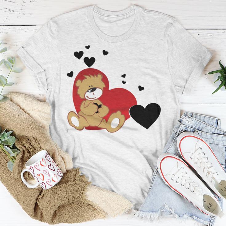 Cartoon Animal Happy Loving Teddy Bear Unisex T-Shirt Funny Gifts