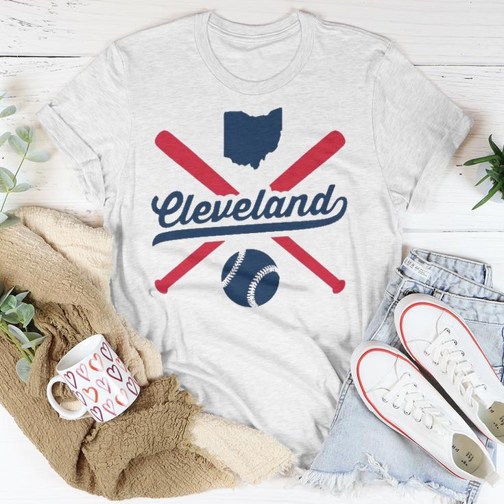 Cleveland Baseball Retro White T shirt