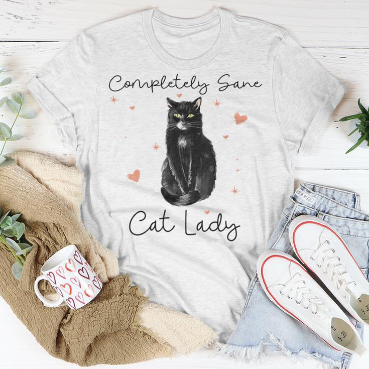 Completely Sane Cat Lady Cat Lover Unisex T-Shirt Funny Gifts