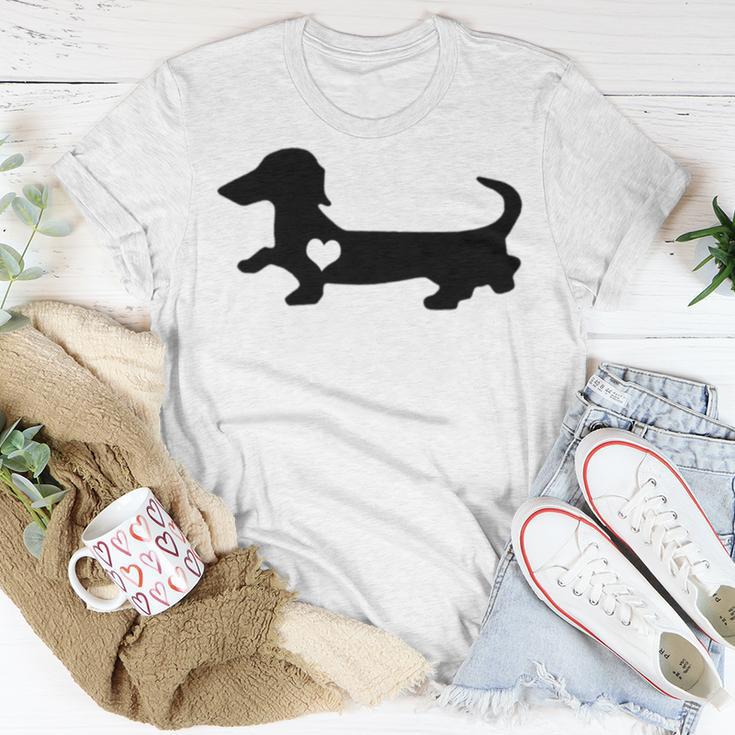 Dachshund Heart Dog Lover Unisex T-Shirt Funny Gifts