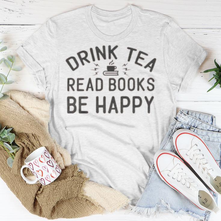 Drink Tea Read Books Unisex T-Shirt Funny Gifts