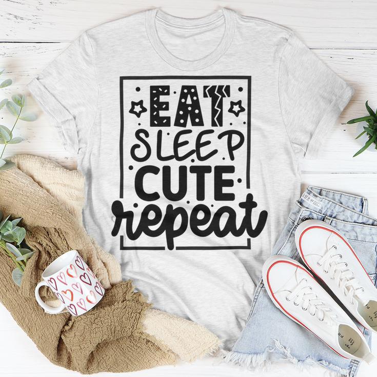 Eat Sleep Cute Repeat Graphic Design For Babys Unisex T-Shirt Funny Gifts