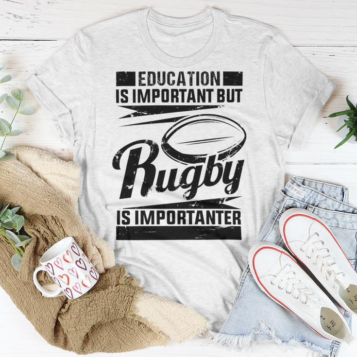 Education Is Important But Rugby Is Importanter Unisex T-Shirt Unique Gifts