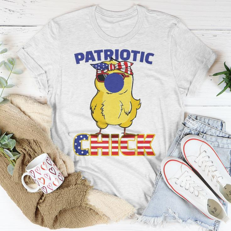 Fourth Of July 4Th Cute Patriotic Chick American Flag Gift Unisex T-Shirt Unique Gifts