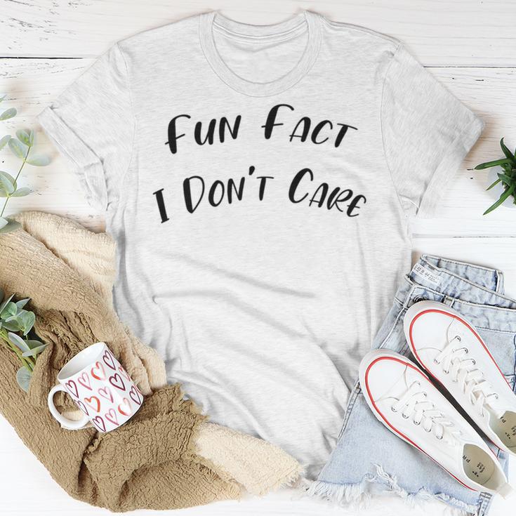 Fun Fact L Dont Care Funny V2 Unisex T-Shirt Funny Gifts