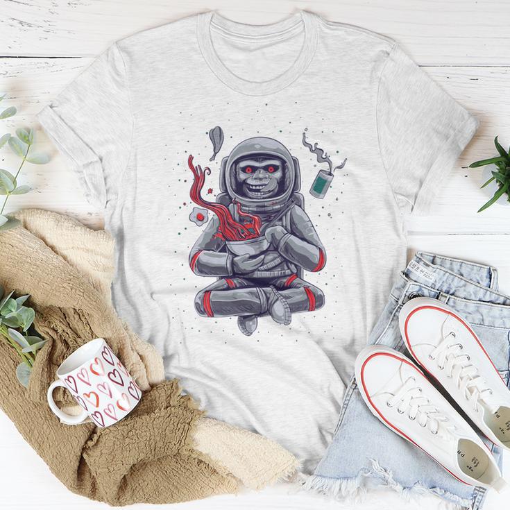 Funny Astronaut Monkey Ramen V2 Unisex T-Shirt Funny Gifts