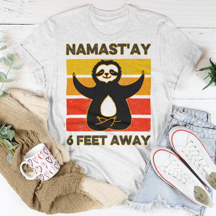 Funny Cute Sloth Yoga Namastay Social 863 Shirt Unisex T-Shirt Funny Gifts