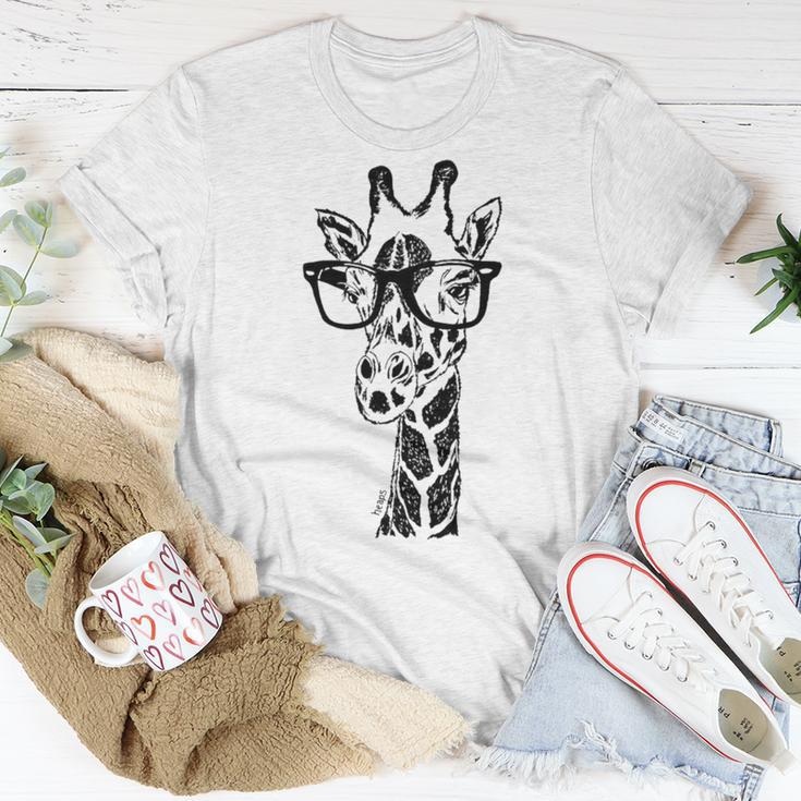 Giraffe With Glasses Unisex T-Shirt Funny Gifts