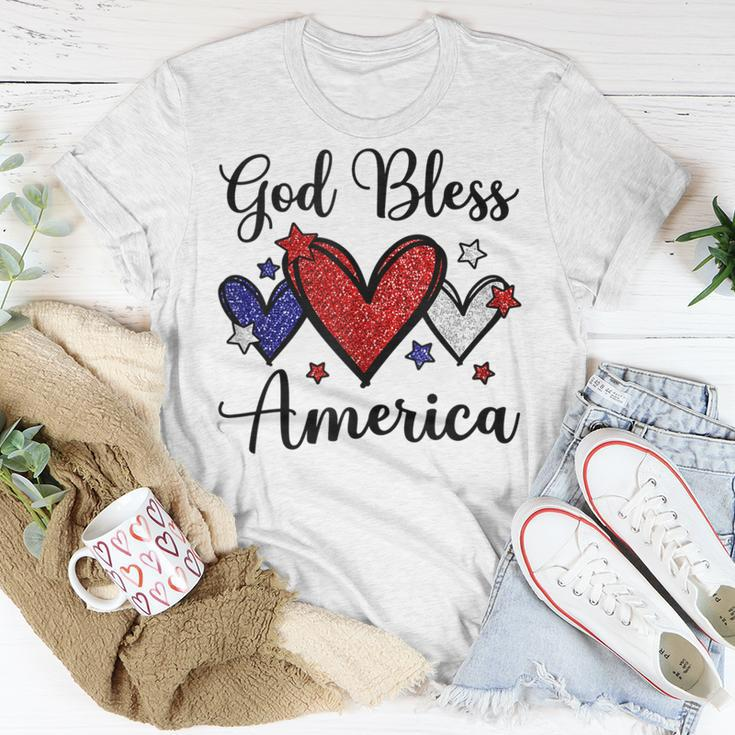God Bless America Patriotic 4Th Of July Motif For Christians Unisex T-Shirt Funny Gifts