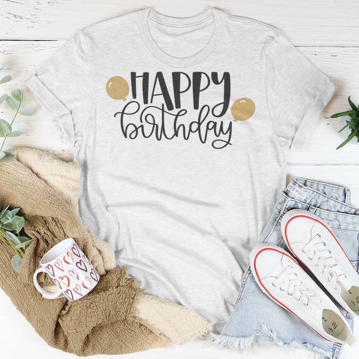 Happy Beautiful Birthday With Balloons Unisex T-Shirt Funny Gifts