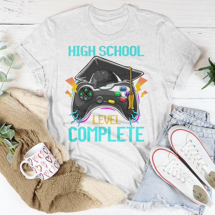 High School Level Complete Graduation 2022 Gamer Gift Unisex T-Shirt Unique Gifts