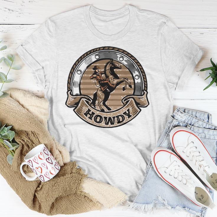 Howdy Western Cowboy Country Texan Farmer Rodeo Cowboy Unisex T-Shirt Unique Gifts