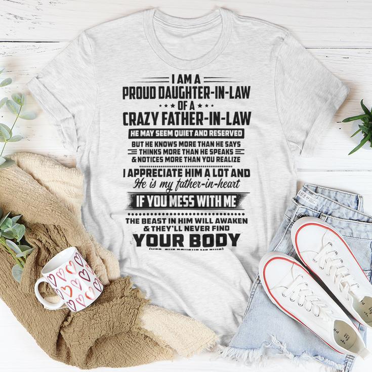 I Am A Proud Daughter In Law Of A Crazy Father In Law V2 Unisex T-Shirt Funny Gifts