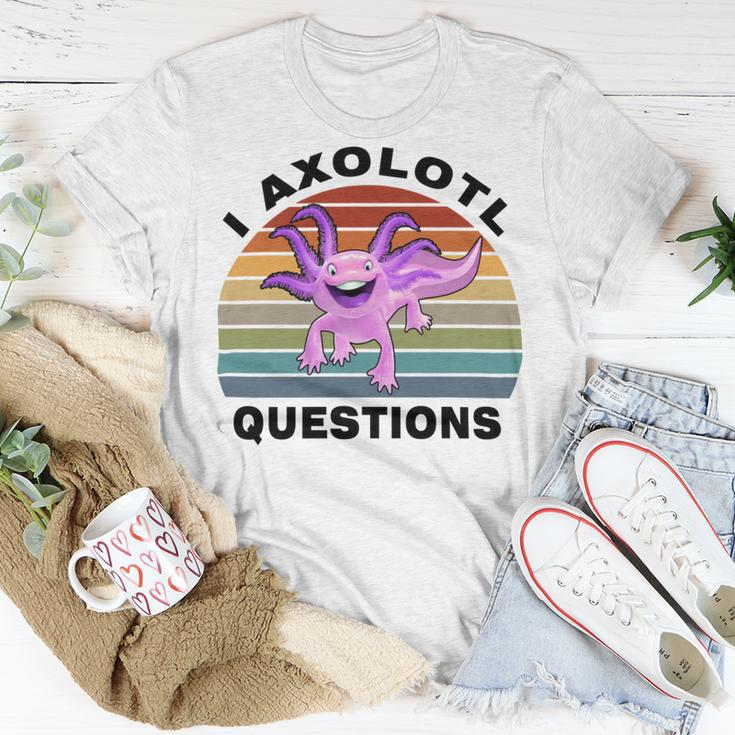 I Axlotl Questions Cute Axlotl V3 Unisex T-Shirt Funny Gifts