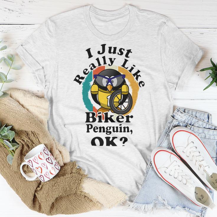 I Really Like Biker Penguin Ok Unisex T-Shirt Funny Gifts