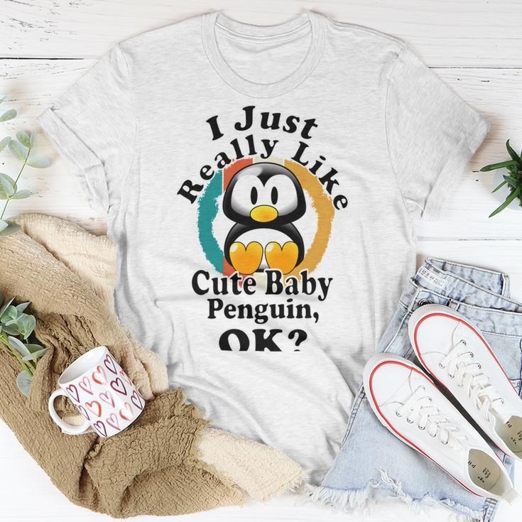 I Really Like Cute Baby Penguin Ok Unisex T-Shirt Funny Gifts