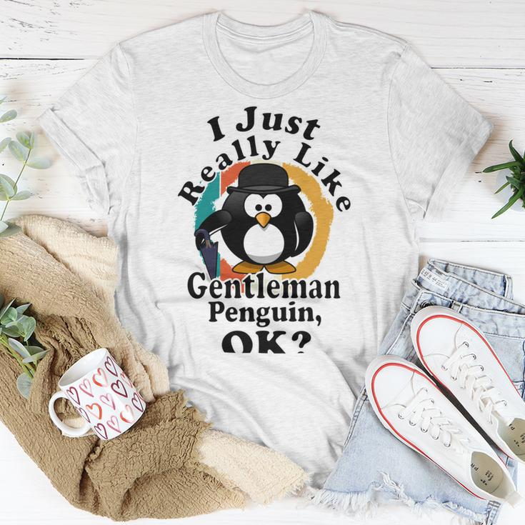 I Really Like Gentleman Penguin Ok Unisex T-Shirt Funny Gifts